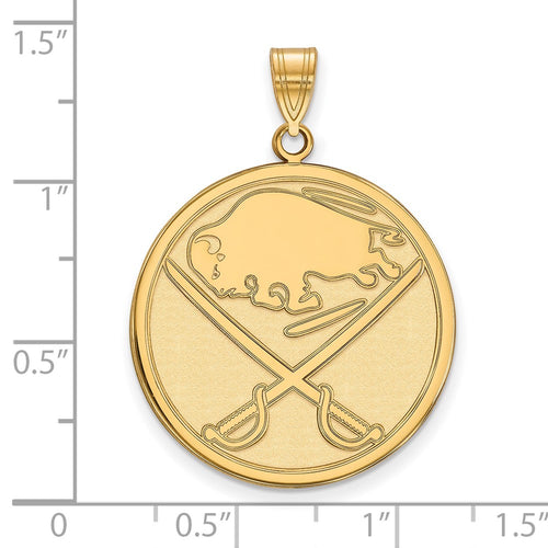 10k Gold NHL LogoArt Buffalo Sabres Extra Large Pendant
