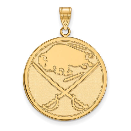 10k Gold NHL LogoArt Buffalo Sabres Extra Large Pendant