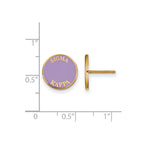 Sterling Silver Gold-plated LogoArt Sigma Kappa Sorority Text Color Enamel Post Earrings