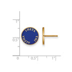 Sterling Silver Gold-plated LogoArt Theta Phi Alpha Sorority Text Color Enamel Post Earrings