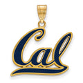 Sterling Silver Gold-plated LogoArt University of California Berkeley Large Enameled Pendant