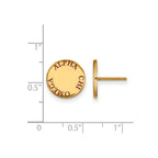 Sterling Silver Gold-plated LogoArt Alpha Chi Omega Sorority Text Color Enamel Post Earrings