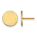 Sterling Silver Gold-plated LogoArt Alpha Epsilon Phi Sorority Text Color Enamel Post Earrings