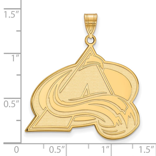 10k Gold NHL LogoArt Colorado Avalanche Letter A Extra Large Pendant