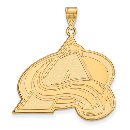 10k Gold NHL LogoArt Colorado Avalanche Letter A Extra Large Pendant