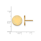 Sterling Silver Gold-plated LogoArt Delta Delta Delta Sorority Text Color Enamel Post Earrings