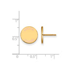 Sterling Silver Gold-plated LogoArt Delta Gamma Sorority Text Color Enamel Post Earrings