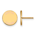 Sterling Silver Gold-plated LogoArt Delta Gamma Sorority Text Color Enamel Post Earrings