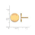 Sterling Silver Gold-plated LogoArt Delta Zeta Sorority Text Color Enamel Post Earrings
