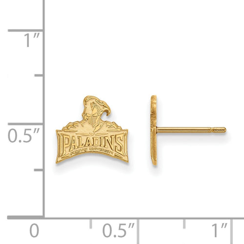 10k Gold LogoArt Furman University Paladins Extra Small Post Earrings