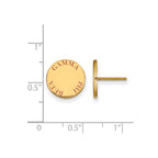 Sterling Silver Gold-plated LogoArt Gamma Phi Beta Sorority Text Color Enamel Post Earrings