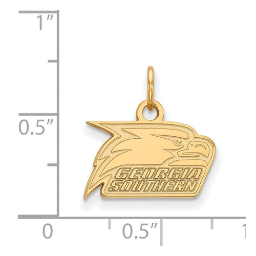 10k Gold LogoArt Georgia Southern University Eagle Extra Small Pendant