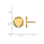Sterling Silver Gold-plated LogoArt Kappa Alpha Theta Sorority Text Color Enamel Post Earrings