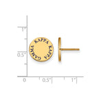 Sterling Silver Gold-plated LogoArt Kappa Kappa Gamma Sorority Text Color Enamel Post Earrings