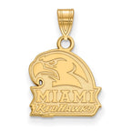 10k Gold LogoArt Miami University Ohio Redhawks Small Pendant
