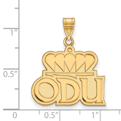 10k Gold LogoArt Old Dominion University O-D-U Large Pendant
