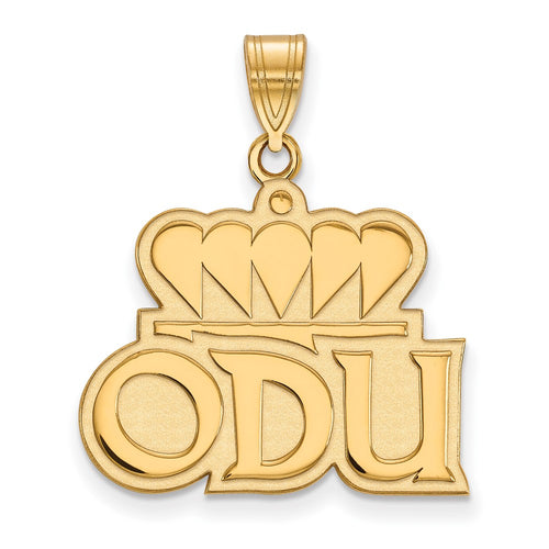 10k Gold LogoArt Old Dominion University O-D-U Large Pendant