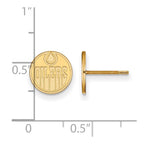 Sterling Silver Gold-plated NHL LogoArt Edmonton Oilers Extra Small Post Earrings