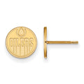 Sterling Silver Gold-plated NHL LogoArt Edmonton Oilers Extra Small Post Earrings