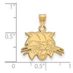 10k Gold LogoArt Ohio University Bobcat Small Pendant