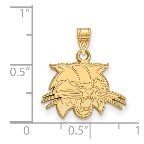 10k Gold LogoArt Ohio University Bobcat Small Pendant