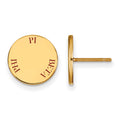 Sterling Silver Gold-plated LogoArt Pi Beta Phi Sorority Text Color Enamel Post Earrings