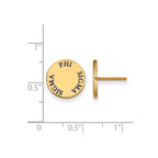 Sterling Silver Gold-plated LogoArt Phi Sigma Sigma Sorority Text Color Enamel Post Earrings