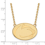 14k Gold LogoArt Penn State University Lion Large Pendant 18 inch Necklace