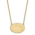 10k Gold LogoArt Penn State University Lion Large Pendant 18 inch Necklace