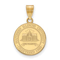 Sterling Silver Gold-plated LogoArt Southern Illinois University Medium Crest Pendant