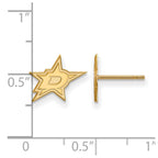 Sterling Silver Gold-plated NHL LogoArt Dallas Stars Extra Small Post Earrings