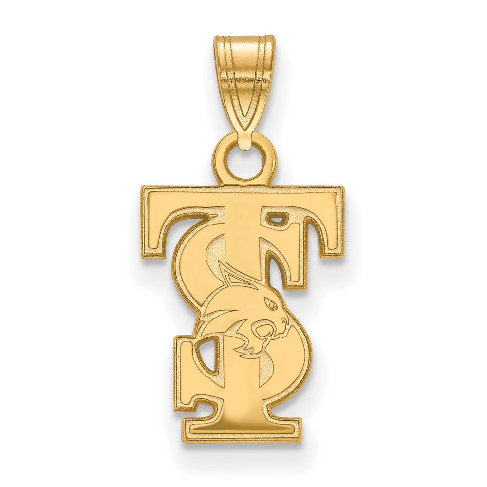 Sterling Silver Gold-plated LogoArt Texas State University T-S Small Pendant