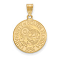 Sterling Silver Gold-plated LogoArt University of South Florida Large Crest Pendant