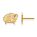 Sterling Silver Gold-plated NHL LogoArt Columbus Blue Jackets Extra Small Post Earrings