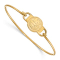 Sterling Silver Gold-plated NHL LogoArt New York Islanders Small Center 7 inch Wire Bangle