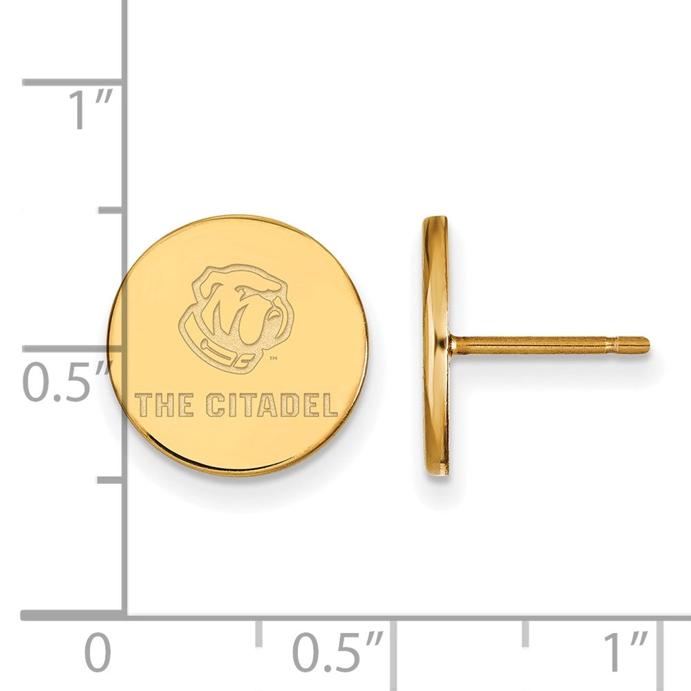 10ky LogoArt The Citadel XS Post Earrings