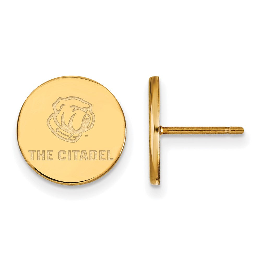 14ky LogoArt The Citadel XS Post Earrings