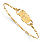 Sterling Silver Gold-plated LogoArt University of Dayton Small Center 7 inch Wire Bangle