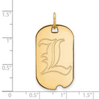10k Gold LogoArt University of Louisville Letter L Small Dog Tag Pendant