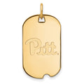 14k Gold LogoArt University of Pittsburgh Small Dog Tag Pendant