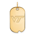 10k Gold LogoArt Virginia Tech V-T Small Dog Tag Pendant