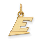 10k Gold LogoArt Eastern Kentucky University Letter E Extra Small Pendant