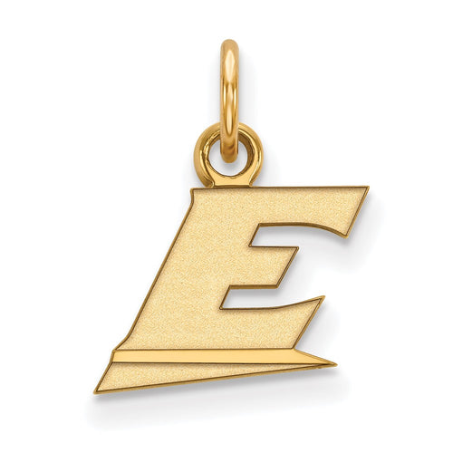10k Gold LogoArt Eastern Kentucky University Letter E Extra Small Pendant