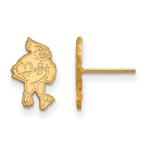 10k Gold LogoArt Iowa State University Cardinal Small Post Earrings