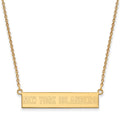 Sterling Silver Gold-plated NHL LogoArt New York Islanders Small Bar 18 inch Necklace