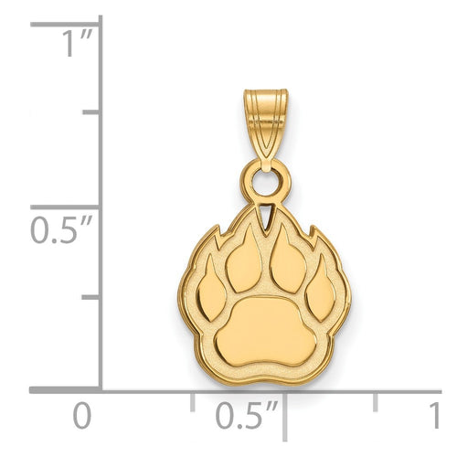 10k Gold LogoArt Northern Illinois University Paw Small Pendant