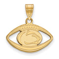 Sterling Silver Gold-plated LogoArt Penn State University Lion Football Pendant