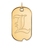 10k Gold LogoArt University of Louisville Letter L Large Dog Tag Pendant