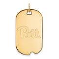 14k Gold LogoArt University of Pittsburgh Large Dog Tag Pendant