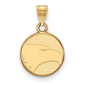 Sterling Silver Gold-plated LogoArt Georgia Southern University Eagle Small Pendant